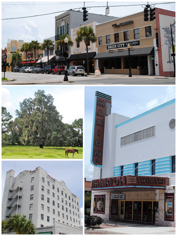 Ocala ( oh-KAL-ə) is a city in and the county seat of Marion County, Florida, United States. Located in North Florida, the city's population was 63,591 as of the 2020 census, making it the 54th-most populated city in Florida. Ocala is the principal city of the Ocala metropolitan area, which had a population of 375,908 in 2020.
Home to over 400 thoroughbred farms and training centers, Ocala is considered the "Horse Capital of the World". Notable attractions include the Ocala National Forest, Silver Springs State Park, Rainbow Springs State Park, the College of Central Florida, and the World Equestrian Center.