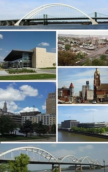 The Quad Cities is a region of cities (originally four, see History) in the U.S. states of Iowa and Illinois: Davenport and Bettendorf in southeastern Iowa, and Rock Island, Moline and East Moline in northwestern Illinois. These cities are the center of the Quad Cities metropolitan area, a region within the Mississippi River Valley, which as of 2013 had a population estimate of 383,781 and a Combined Statistical Area (CSA) population of 474,937, making it the 90th-largest CSA in the nation.